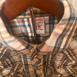 True Religion Multicolor Plaid Shirt XXL